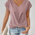 Elegantes T-Shirt mit V-Ausschnitt – Produktansicht 2