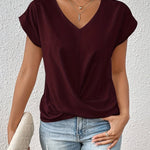 Elegantes T-Shirt mit V-Ausschnitt – Produktansicht 4