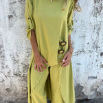 Elegantes zweiteiliges Ensemble mit Kleid mit Knopfleiste – Produktansicht 2