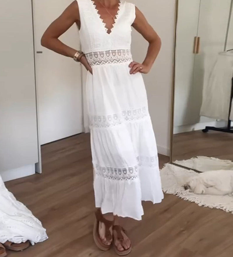 Spitzen-Camisolekleid mit V-Ausschnitt – Produktansicht 5