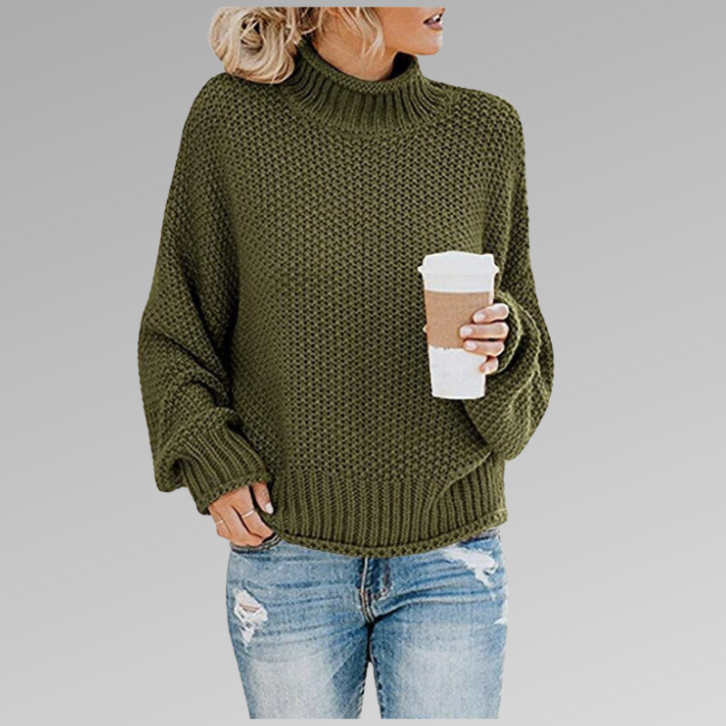 Oversize-Rollkragenpullover aus bequemem Strick – Produktansicht 8
