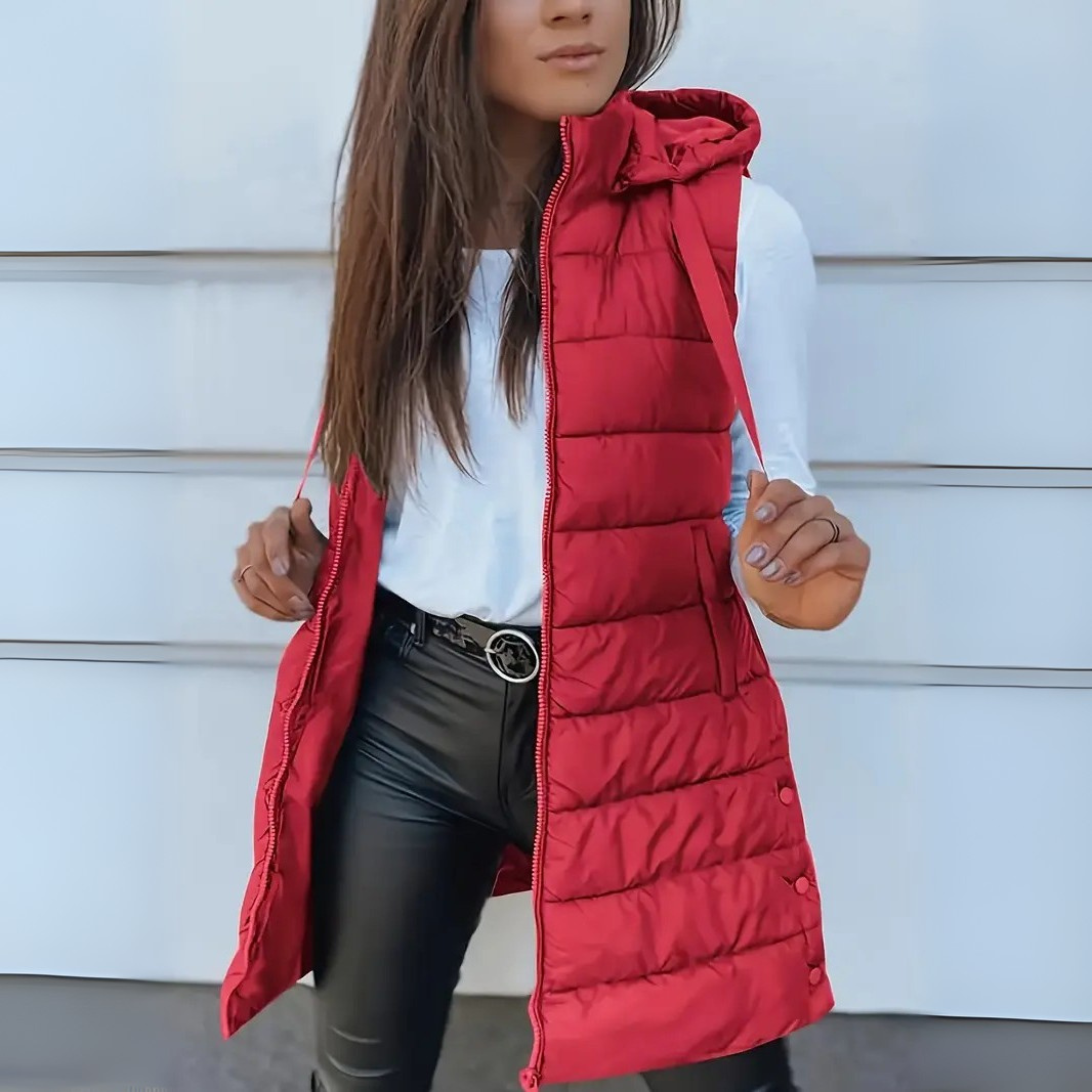 lange ärmellose Daunenjacke – Produktansicht 5