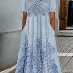 Elegantes Midikleid mit floralem Muster – Produktansicht 2