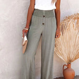 Bequeme hochtaillierte Hose mit weitem Schnitt – Produktansicht 2