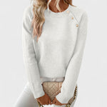Asymmetrischer Pullover mit Rundhalsausschnitt – Produktansicht 3