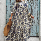 Bequemes Boho-Mosaik-Kleid – Produktansicht 2