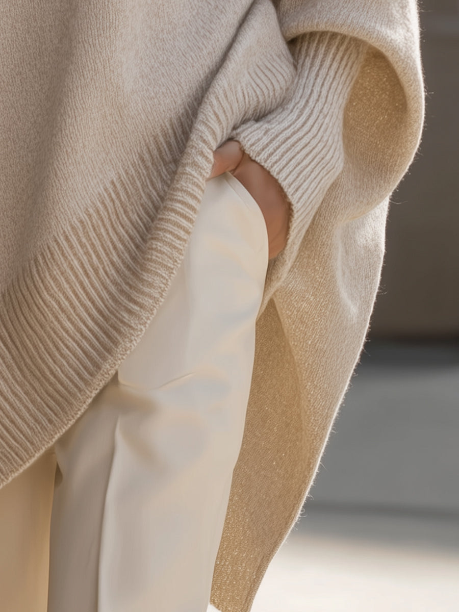 Eleganter Oversize-Poncho aus weichem Strick – Produktansicht 6