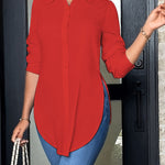 Elegante Bluse mit Knopfleiste und Reverskragen – Produktansicht 3