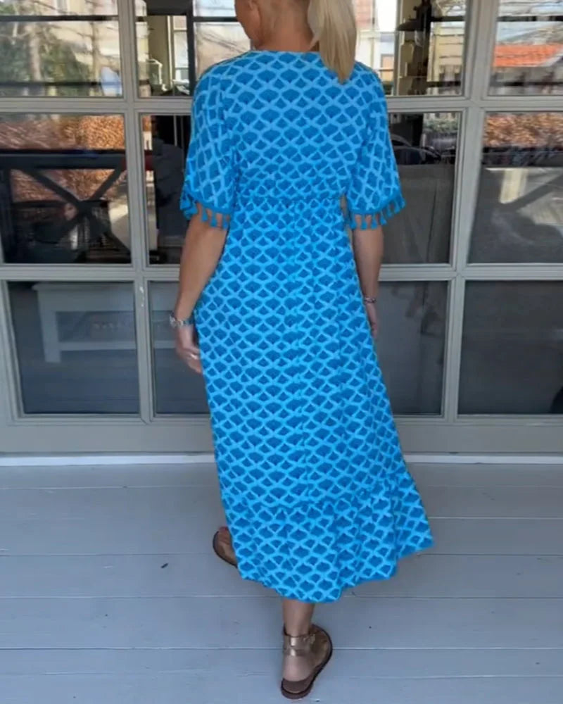 Bequemes Kleid mit Wellenmuster – Produktansicht 2