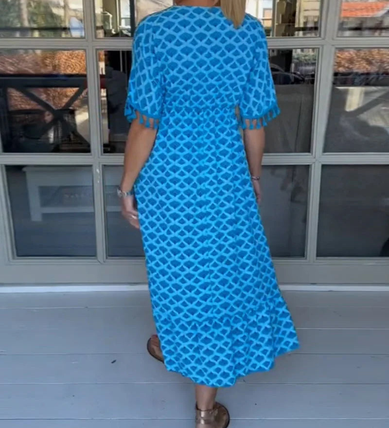 Bequemes Kleid mit Wellenmuster – Produktansicht 2
