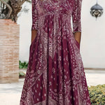 Lässiges langes Midikleid mit Ärmeln – Produktansicht 5