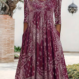 Lässiges langes Midikleid mit Ärmeln – Produktansicht 5