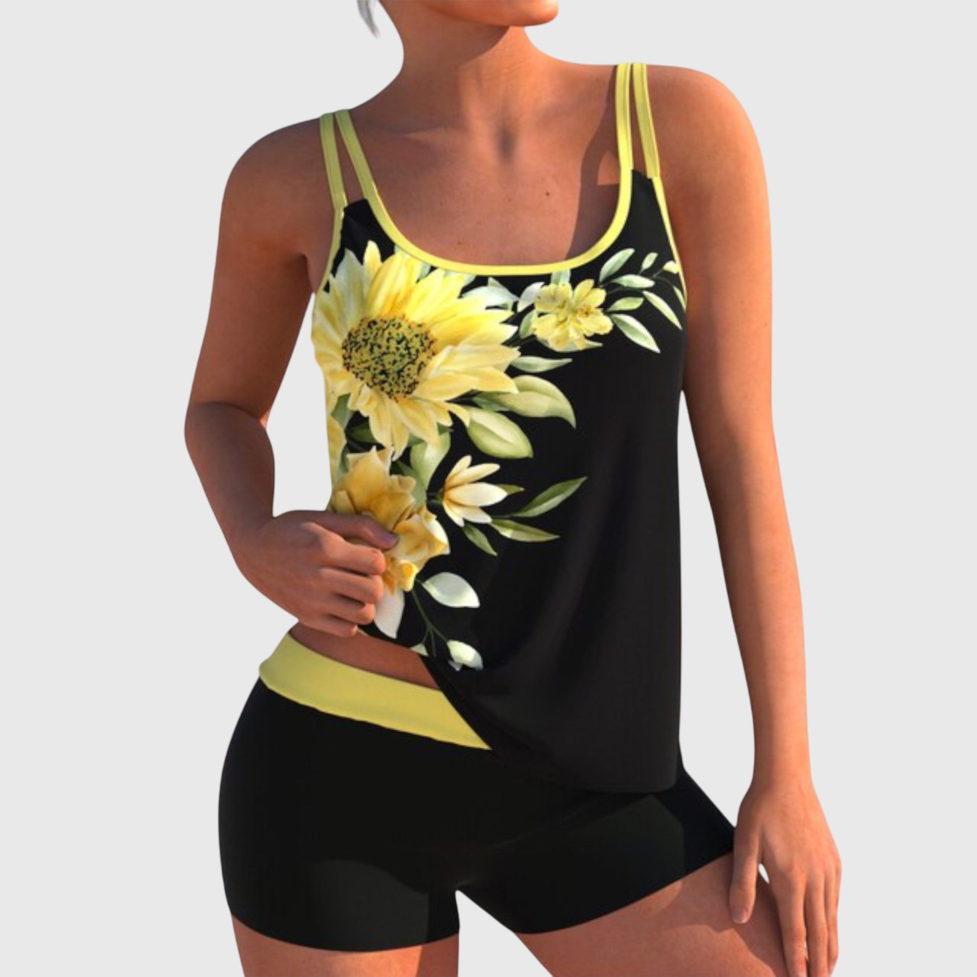 Bequemes Bikini-Set mit sommerlichem Print – Produktansicht 2