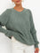 Unifarbener Grobstrick-Pullover in bequemer Passform – Produktansicht 12
