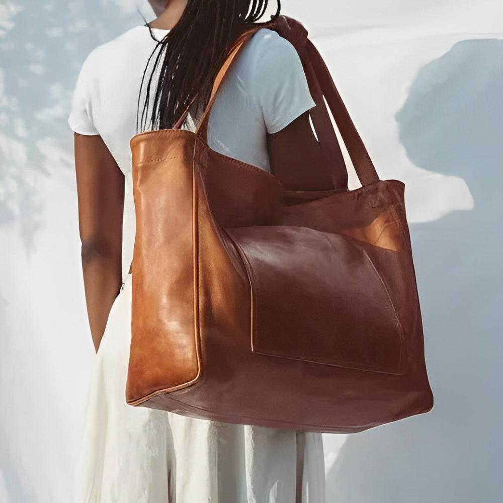 Vintage-Schultertasche aus Leder – Produktansicht 5
