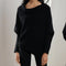 Moderner Pullover mit überschnittenen Schultern – Produktansicht 3