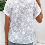Bluse mit V-Ausschnitt und floralem Design – Produktansicht 3