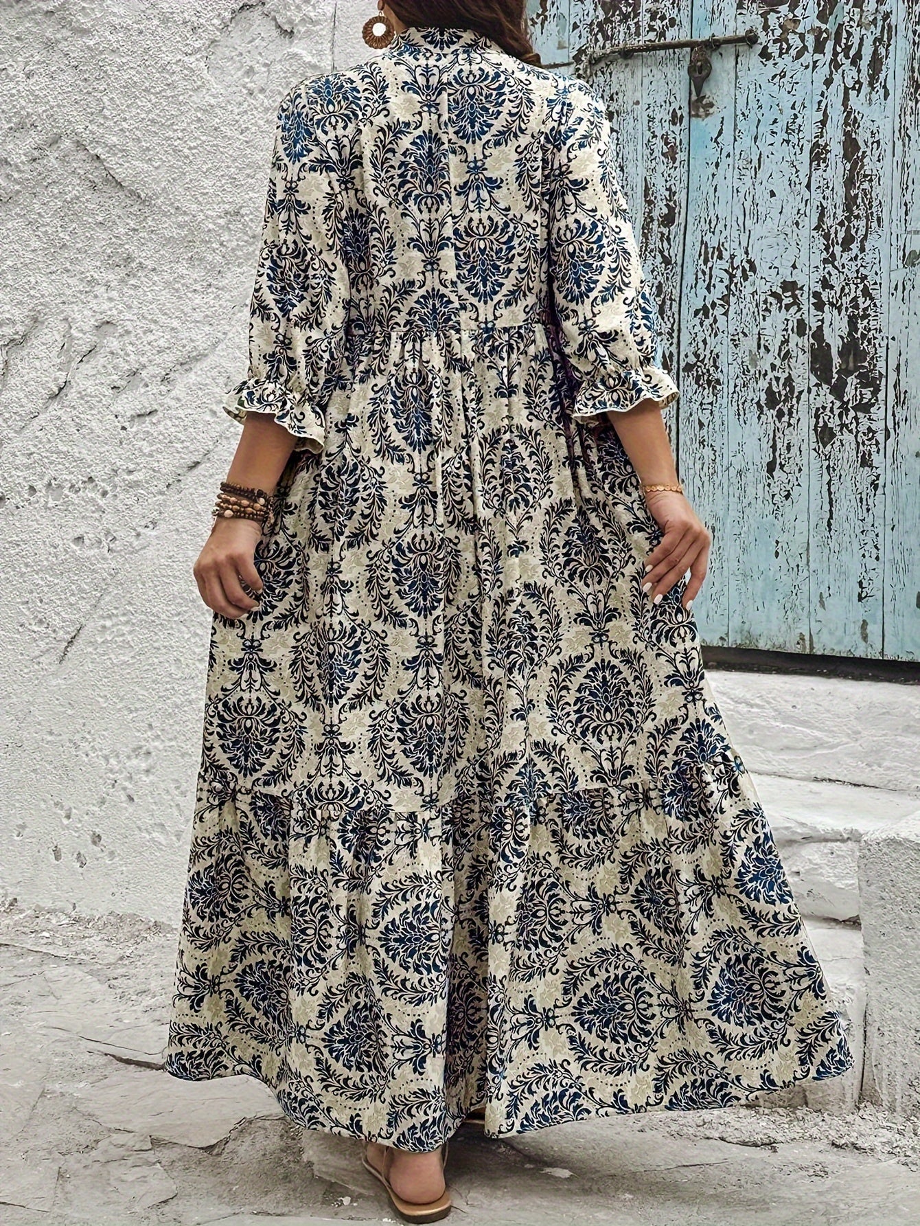 Bequemes Boho-Mosaik-Kleid – Produktansicht 6
