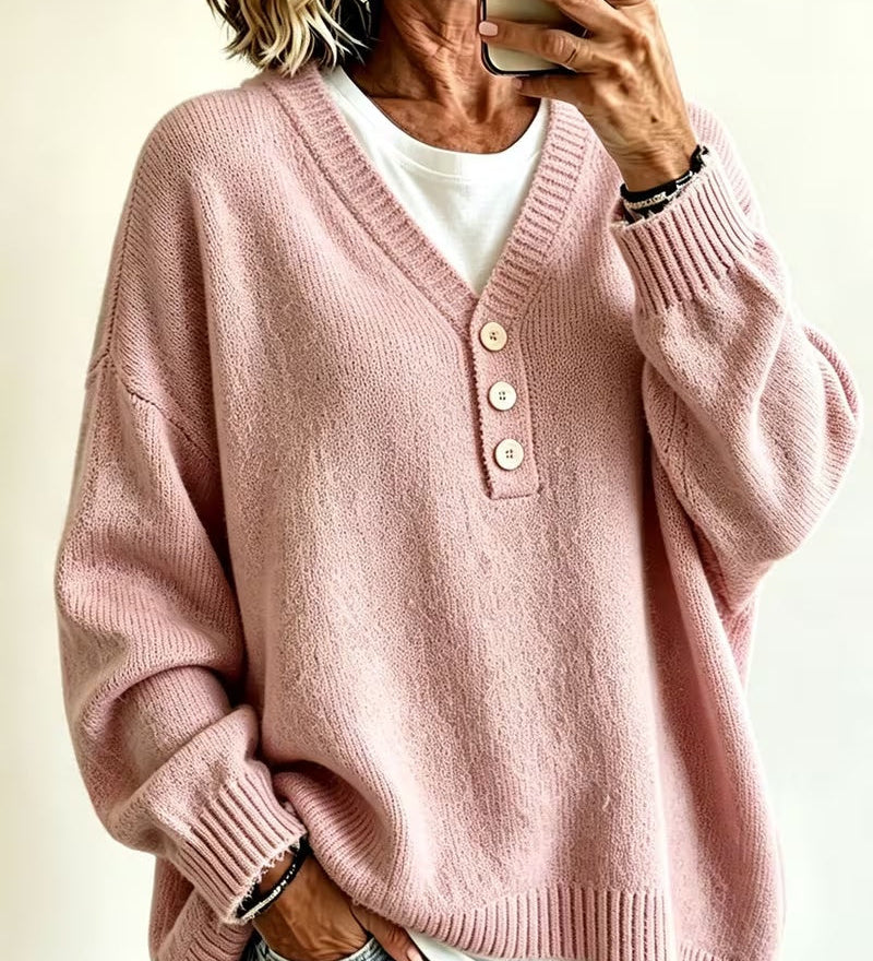 Lässiger unifarbener Pullover für jeden Tag – Produktansicht 5