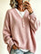 Lässiger unifarbener Pullover für jeden Tag – Produktansicht 5
