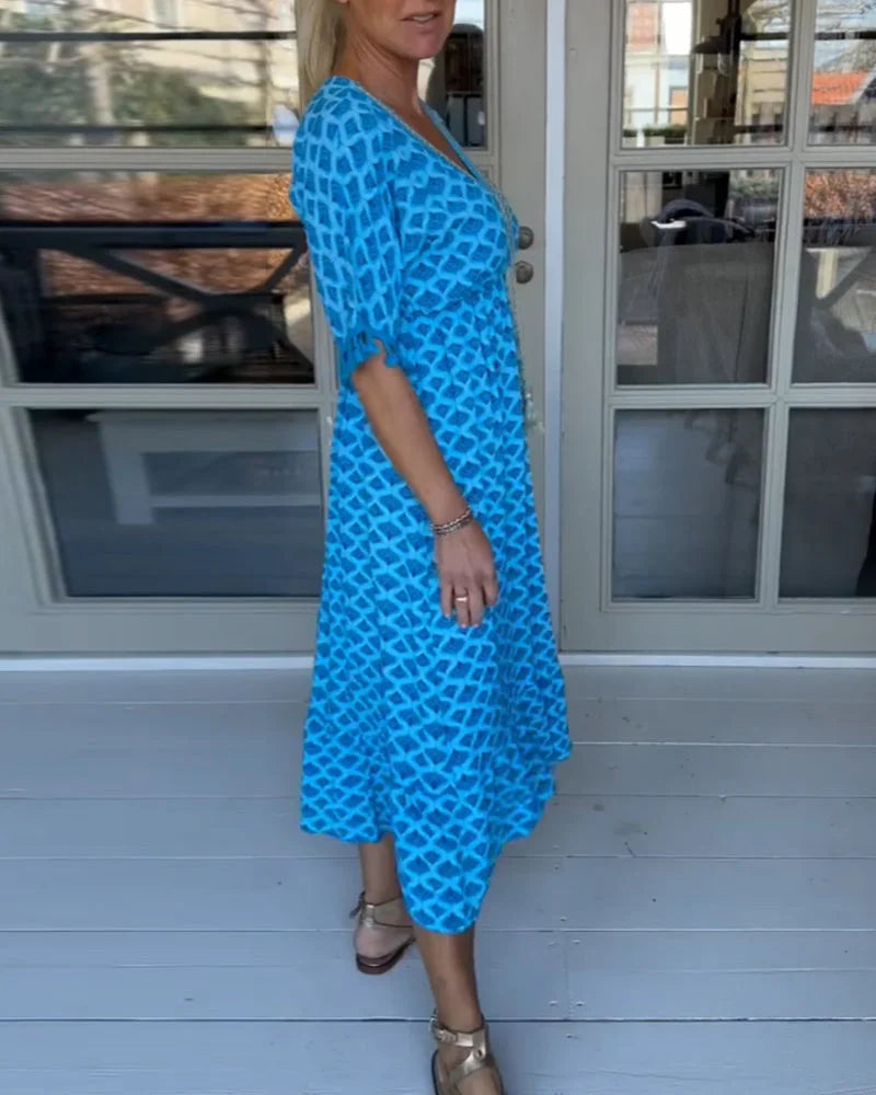 Bequemes Kleid mit Wellenmuster – Produktansicht 3