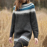 Eleganter Fair-Isle-Pullover mit Rundhalsausschnitt – Produktansicht 1