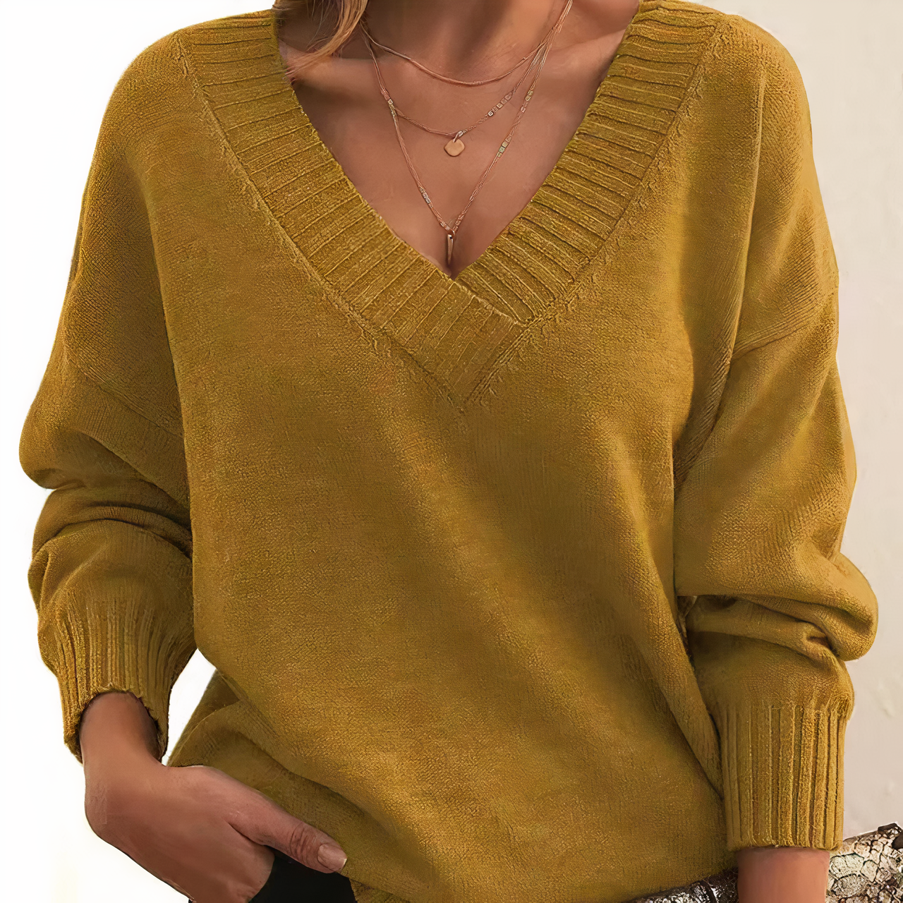 Moderner Herbstpullover aus bequemem Strick – Produktansicht 7