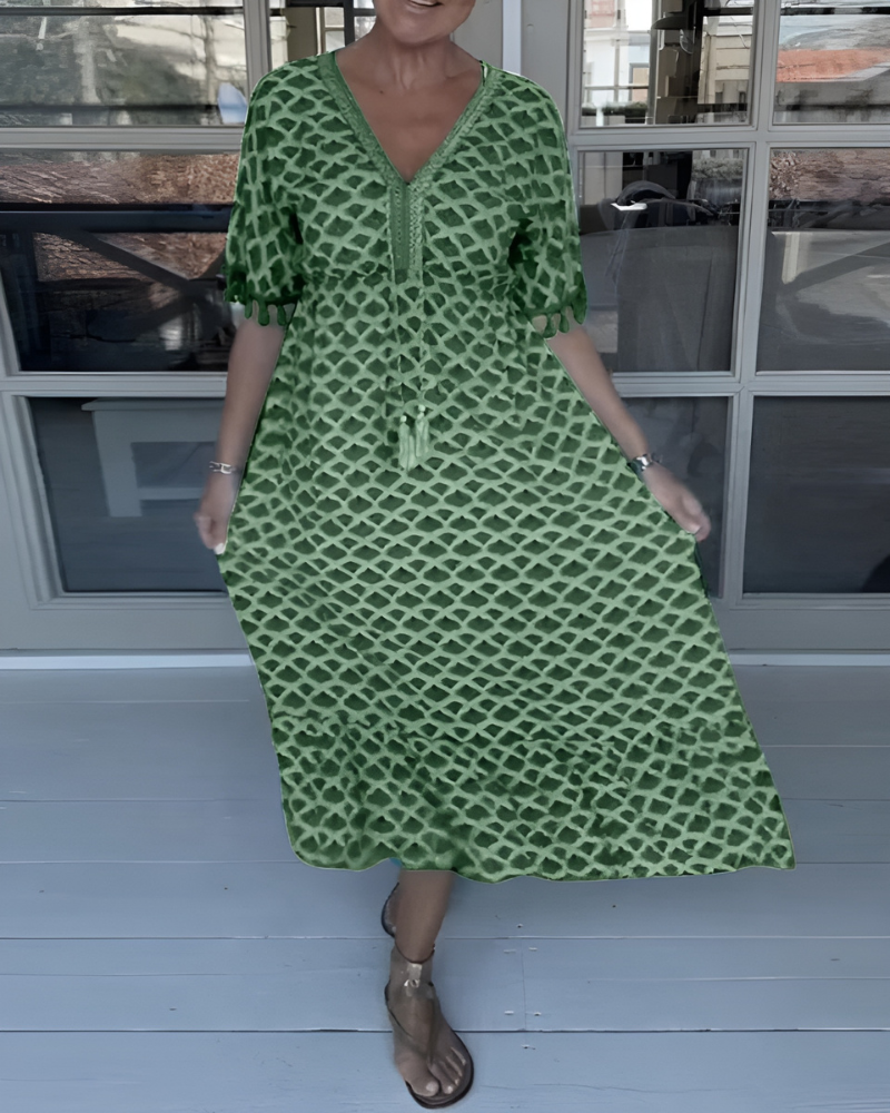 Bequemes Kleid mit Wellenmuster – Produktansicht 8