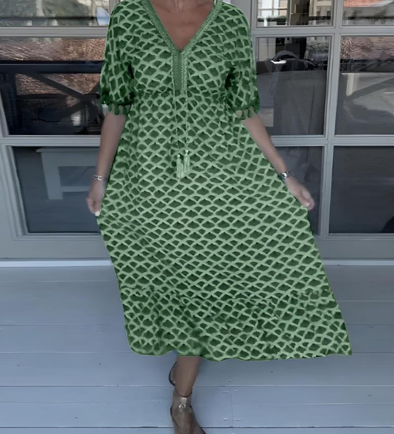 Bequemes Kleid mit Wellenmuster – Produktansicht 8