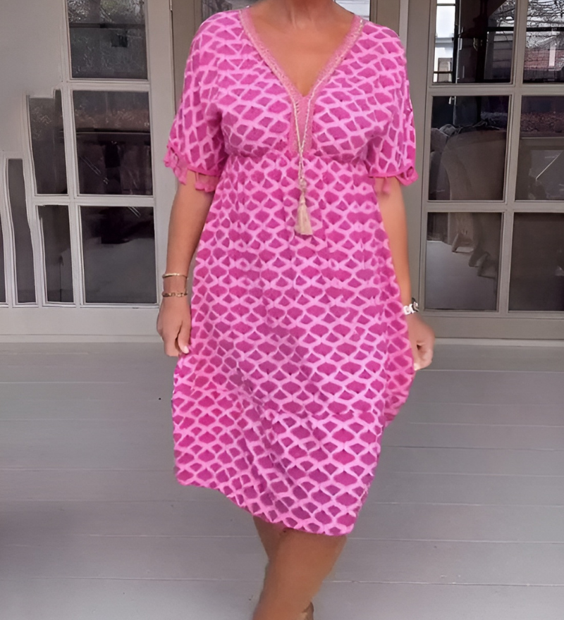 Bequemes Kleid mit Wellenmuster – Produktansicht 7
