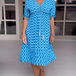 Bequemes Kleid mit Wellenmuster – Produktansicht 6