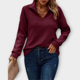 Gerippter Half-Zip-Pullover – Produktansicht 6