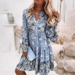 Bequemes Boho-Kleid mit buntem Druck – Produktansicht 5