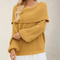 Schulterfreier Strickpullover – Produktansicht 1