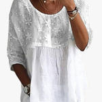 Bestickte Bluse mit Dreiviertelärmeln – Produktansicht 1