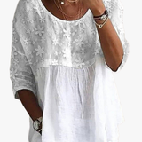 Bestickte Bluse mit Dreiviertelärmeln – Produktansicht 1