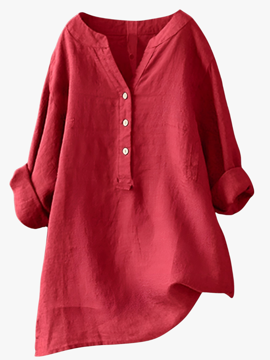 Lockere Bluse aus Leinenmix für warme Tage – Produktansicht 1
