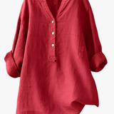 Lockere Bluse aus Leinenmix für warme Tage – Produktansicht 1