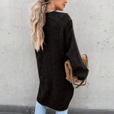 Langer Oversize-Cardigan aus lockerem Strick – Produktansicht 2