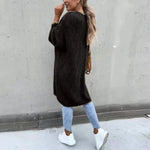 Langer Oversize-Cardigan aus lockerem Strick – Produktansicht 3