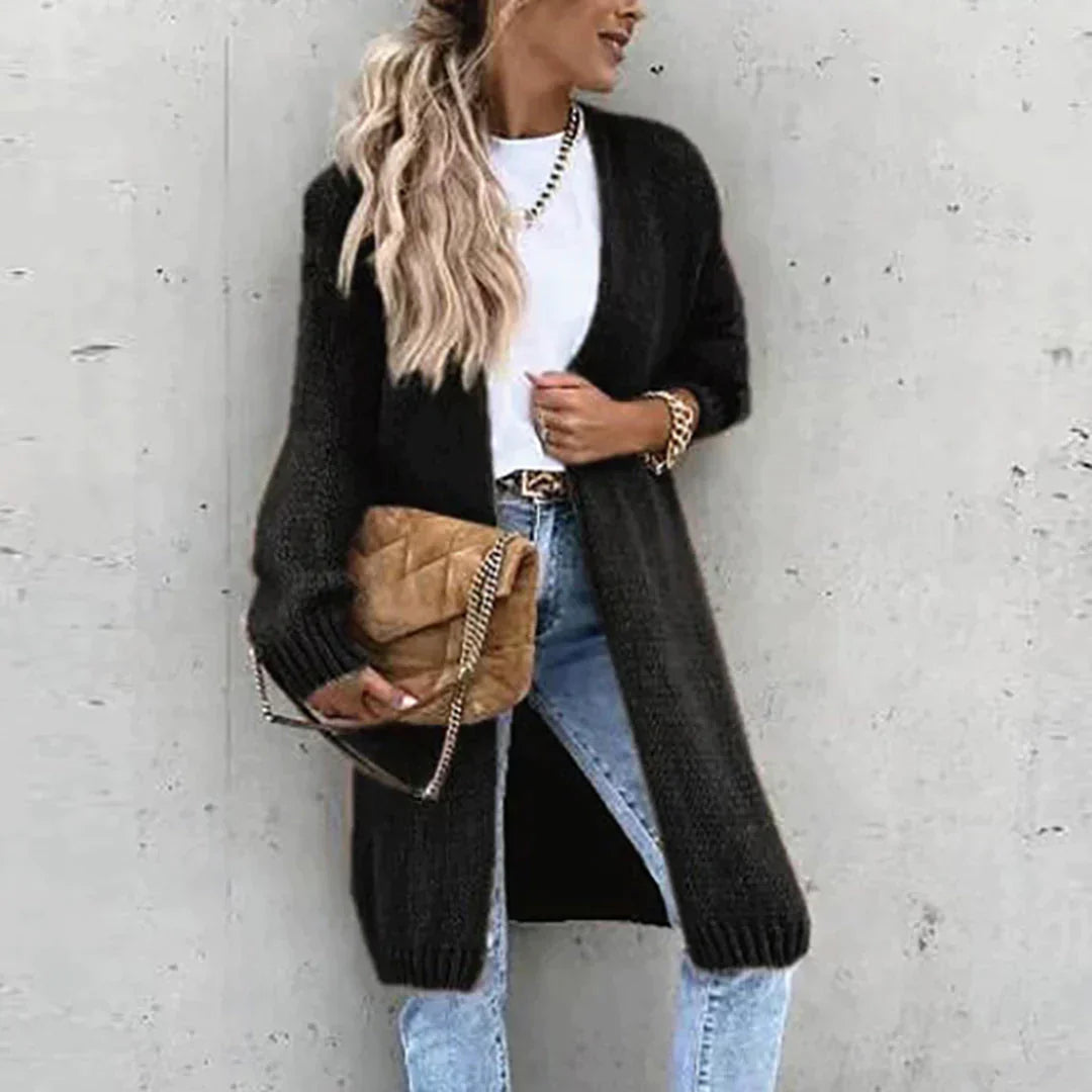 Langer Oversize-Cardigan aus lockerem Strick – Produktansicht 1