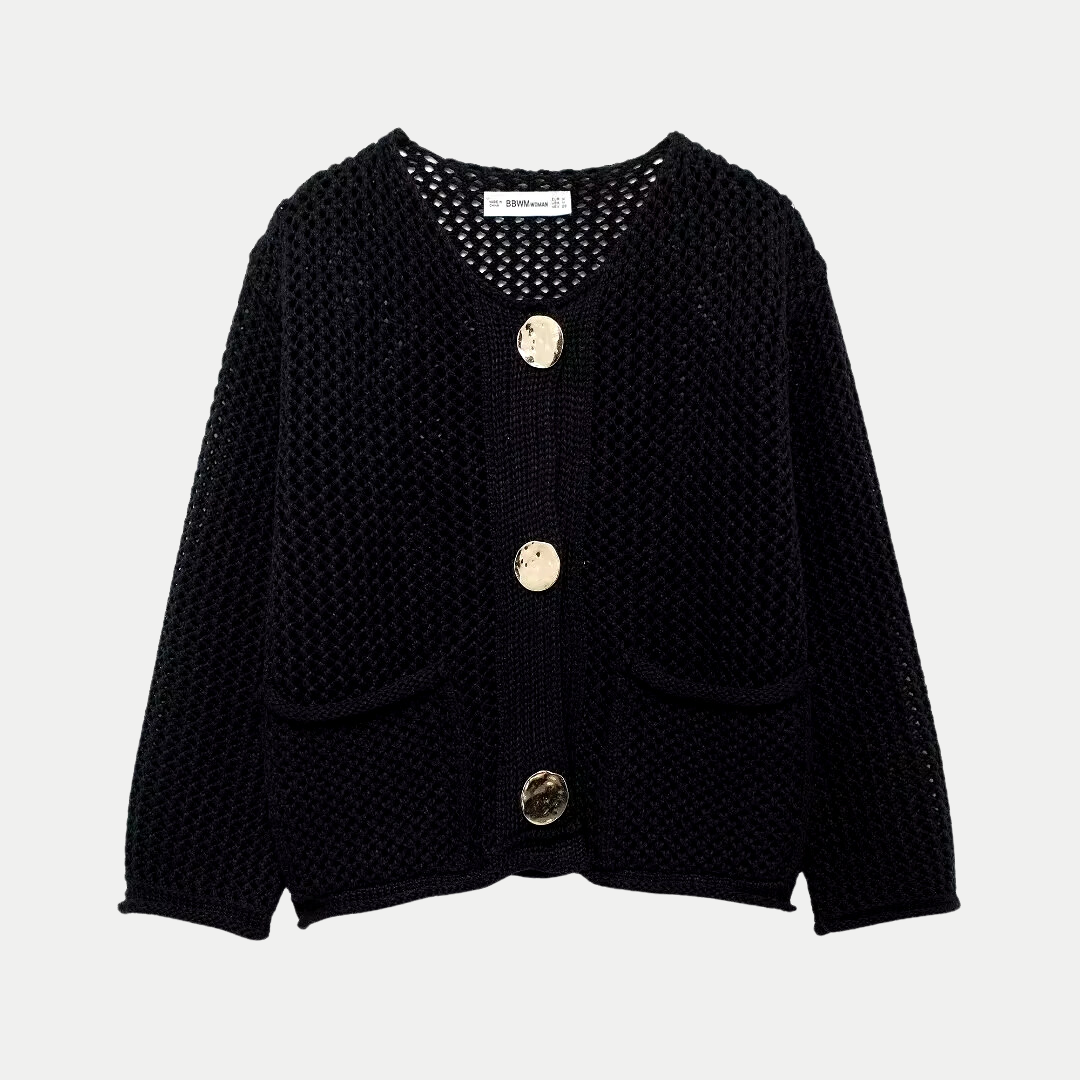 Eleganter geknöpfter Cardigan aus weichem Strick – Produktansicht 8