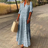 Bequemes Boho-Kleid mit V-Ausschnitt – Produktansicht 1