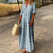 Bequemes Boho-Kleid mit V-Ausschnitt – Produktansicht 1