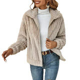 Damen-Plüschjacke – Produktansicht 1