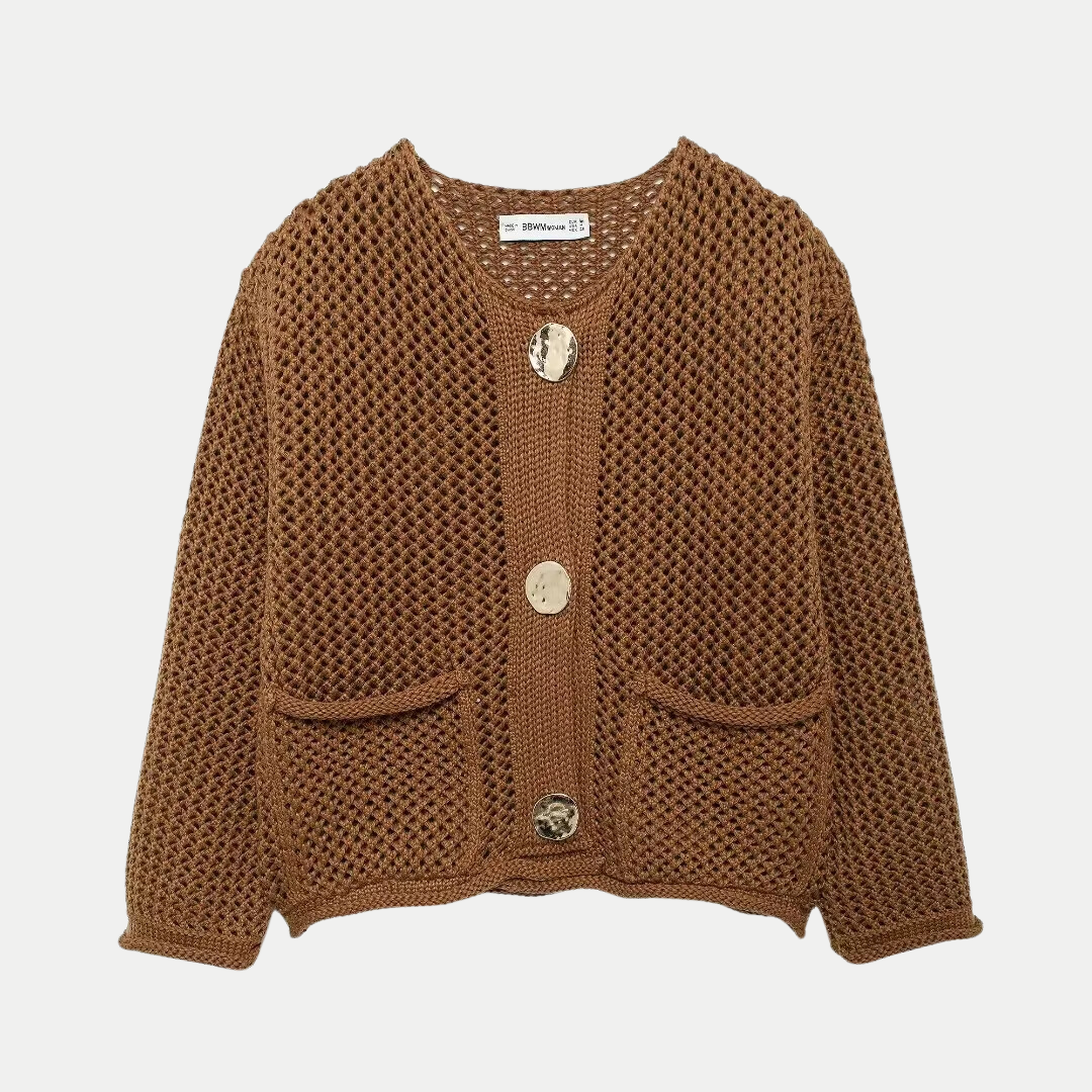 Eleganter geknöpfter Cardigan aus weichem Strick – Produktansicht 5