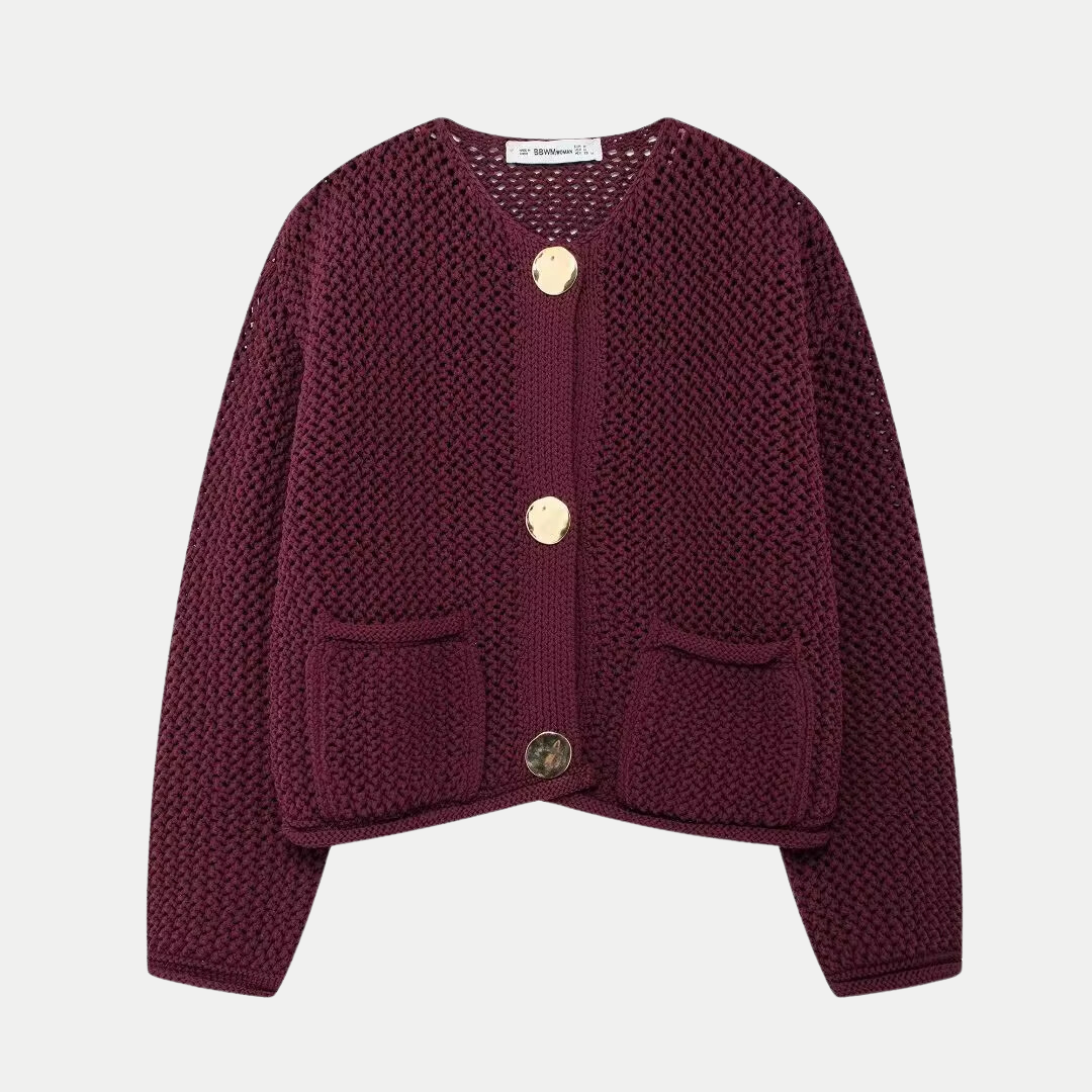 Eleganter geknöpfter Cardigan aus weichem Strick – Produktansicht 6