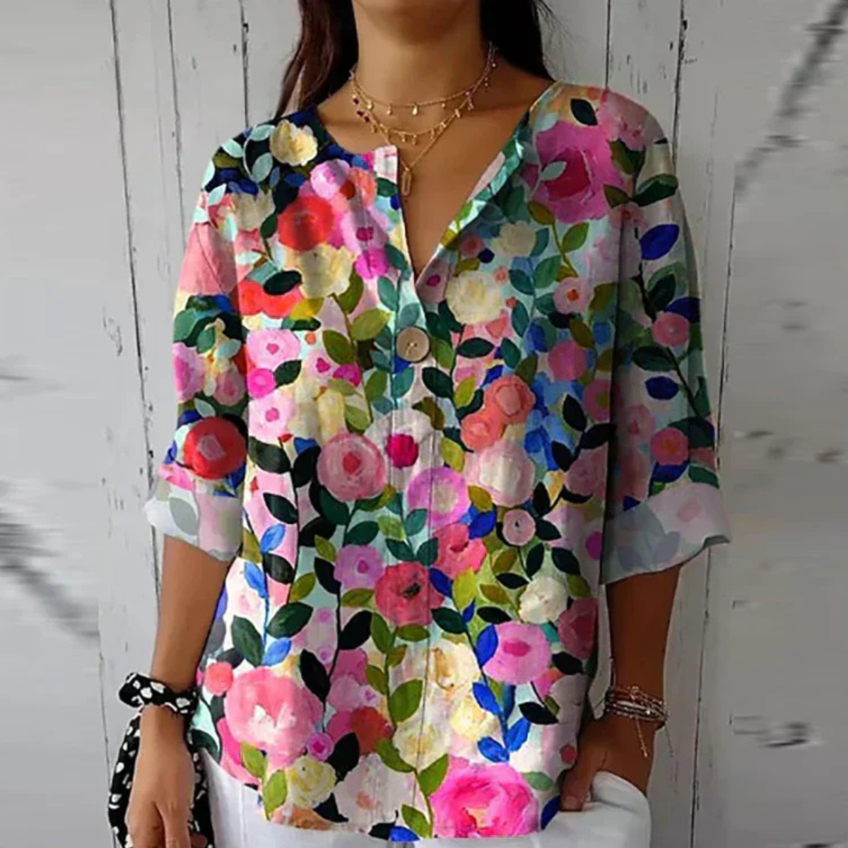 Bluse mit floralem Muster – Produktansicht 2