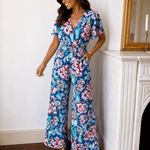 Wilma | Bedruckter Jumpsuit mit Reverskragen