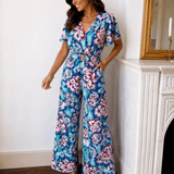 Wilma | Bedruckter Jumpsuit mit Reverskragen